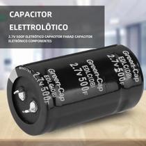 Os componentes eletrônicos do capacitor eletrolítico, metal Farad, 2.7V, 1A, 500F