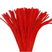 Os limpadores de cachimbo apresentam 200 peças de suprimentos artesanais vermelhos de 30 cm de comprimento