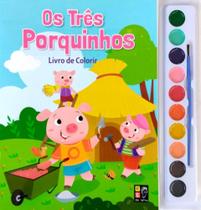 Os três porquinhos - livro de colorir - aquarela - PE DA LETRA **