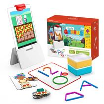 Osmo Kit inicial Little Genius para tablet Fire e Early Math Adventure Brinquedo de dia dos namorados 6 jogos educativos Contagem, formas e fonética STEM, presentes para crianças de 3 a 5 anos (base para tablet incluída)