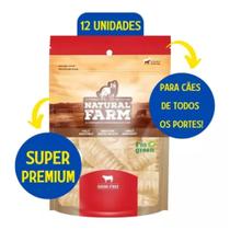 Osso 3 Traqueia com 12 Unidades para Cães Natural Farm