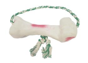 Osso de Borracha com Corda Brinquedo para Pet 03 Pçs