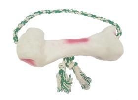 Osso de Borracha com Corda Mordedor para Pet 18 Cm 03 Peças