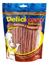 Osso Deliciosso Carne Fino 200g Petisco para Cachorro Palitinho