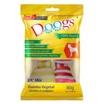 Osso Doogs Colorido Nó Pequeno 3/4 para Cães - 80 g