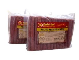 Osso Palito Cães Petisco Carne Kidelici Premium 1kg