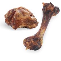 Osso Petisco pet Caes Cachorro Kit mordedor Rotula Bovina Femur Suino Desidratado 100 natural