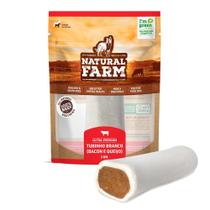 Osso Tubinho Branco Bacon e Queijo para Cães Natural