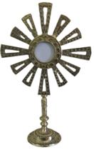Ostensório Em Bronze Grandão Sacro Altar Hóstia Jesus Cristo