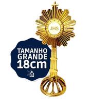 Ostensorio Pequeno Dourado Minatura Lembrancinha 18cm - Divinário