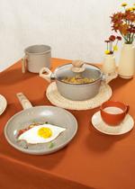 OSTER Conjunto De Panelas 4 Peças Com Revestimento Cerâmico Marble Edition - Cinza Dust