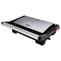 Oster Mini Grill Elétrico Oster Inox 2 em 1, OGRL230, 127V