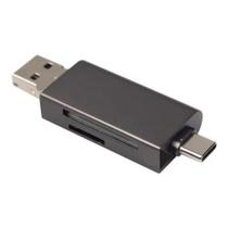 Otg Leitor De Cartão Usb 2.0 Type C Sd Micro Sd Compatível