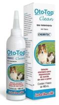 Oto-top Clean Limpeza Otológica Cães Gatos Chemitec 100ml