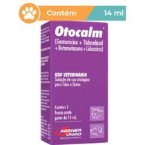 Otocalm Gotas Agener Solução Otológica 14ml Cães Gatos Otocalm Gotas Agener Solução Otológica 14ml Cães Gatos