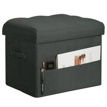 Otomano BelugaHelper pequeno com armazenamento 43L, dobrável 43x33x33cm