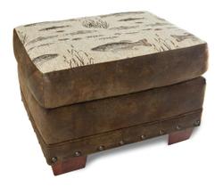 Ottoman American Furniture Classics Angler's Cove 67 cm de microfibra marrom