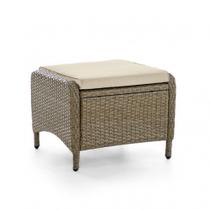 Ottoman Benzara BM302160, vime sintético, bege, marrom, 2 unidades