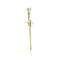 Ouro 18k Piercing Umbigo Estrela Cadente com Corrente CO249K080