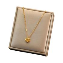 Ouro Fino Corrente Mini Coração Pingente Colar Para Mulheres Meninas Eiieck 316l Aço Inoxidável