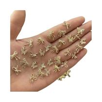 Ouro prata flores manicure acessórios prego arco decorações de unhas 3d brocas da arte do prego