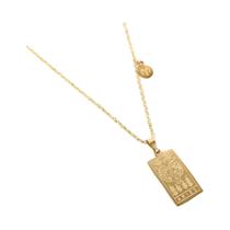 Ouro Vintage12 Constelações Tarô Pingente De Aço Inoxidável Colar Para Mulheres Signo Do Zodíaco