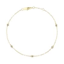 Ouro Zircão Cz Redondo Charme Contas 925 Pulseira De Prata Esterlina Para Mulheres Luxo Festa De