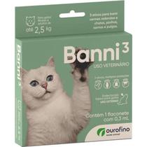 Ourofino Banni 3 0,3 Ml Antipulgas Para Gatos até 2,5Kg