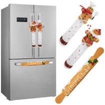OurWarm Refrigerator Handle cobre o conjunto de 3 decorações de gengibre OurWarm Refrigerator Handle cobre o conjunto de 3 decorações de gengibre