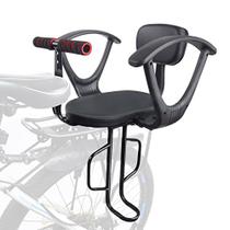 OUSEXI assento de bicicleta traseiro da criança com encosto grosso, design traseiro do assento de bicicleta da criança para crianças de 2 a 8 anos de idade (preto)