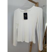Out - Blusa Feminina Inverno Canelada KUKIÊ Cor:Off WhiteTamanho:12 Out - Blusa Feminina Inverno Canelada KUKIÊ Cor:Off WhiteTamanho:12