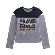Out - Blusa Feminina Inverno VIC VICKY Cor:CinzaTamanho:14