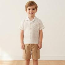 Out - Conjunto Infantil Menino Verão Camisa Com Bermuda Chic ANJOS BABY Cor:BrancoTamanho:3 Out - Conjunto Infantil Menino Verão Camisa Com Bermuda Chic ANJOS BABY Cor:BrancoTamanho:3