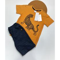 Out - Conjunto Infantil Menino Verão Camiseta/Bermuda CHIC ANJOS BABY Cor:MostardaTamanho:01 Out - Conjunto Infantil Menino Verão Camiseta/Bermuda CHIC ANJOS BABY Cor:MostardaTamanho:01