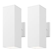 Outdoor Porch Light Mirrea, pacote com 2 unidades, à prova d'água, branco fosco Outdoor Porch Light Mirrea, pacote com 2 unidades, à prova d'água, branco fosco