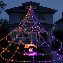 Outdoor Spider Web Lights Makion 500 LEDs laranja/roxo Outdoor Spider Web Lights Makion 500 LEDs laranja/roxo