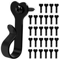 Outdoor String Light Hooks Dapute, pacote com 30 unidades, metal, aço, preto Outdoor String Light Hooks Dapute, pacote com 30 unidades, metal, aço, preto