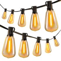 Outdoor String Lights KNOEW, pacote com 2, 32,8 m com dimmer, 15 lâmpadas