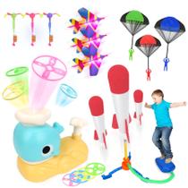 Outdoor Toys Dulsaera 5 em 1 Rocket Launcher Flying Disc Outdoor Toys Dulsaera 5 em 1 Rocket Launcher Flying Disc
