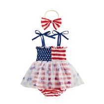 Outfit Ledy Champswiin Newborn Baby Girl, 4 de julho, 3 a 6 meses