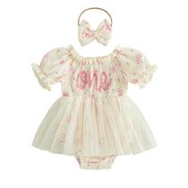 Outfit mlpeerw Baby Girl First Birthday Romper Dress 6-12M Outfit mlpeerw Baby Girl First Birthday Romper Dress 6-12M