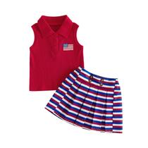 Outfit mlpeerw Toddler Girl 4 de julho Bandeira americana 18-24M Outfit mlpeerw Toddler Girl 4 de julho Bandeira americana 18-24M