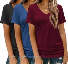 Outfits HOTOUCH Summer 2025 Camisas de manga curta para mulheres