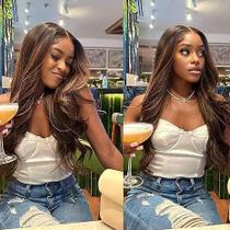 Outlet Deal 28 polegadas Highlight Body Wave Human Hair Perucas frontais de renda 13x4 Ombre 4/27 Peruca frontal de renda 12A Perucas de cabelo humano virgem de 180 densidade Outlet Deal 28 polegadas Highlight Body Wave Human Hair Perucas frontais de renda 13x4 Ombre 4/27 Peruca frontal de renda 12A Perucas de cabelo humano virgem de 180 densidade