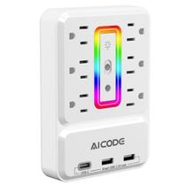 Outlet Extender AICODE Multi Outlet Protetor de sobretensão com USB