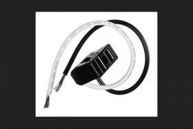 Outlet Jandorf de 2 pinos preto com cabo de 2 fios Outlet Jandorf de 2 pinos preto com cabo de 2 fios