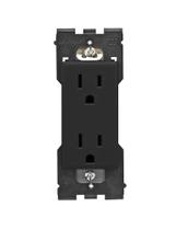 Outlet Leviton Renu resistente a adulterações 15A 125VAC Onyx Black Outlet Leviton Renu resistente a adulterações 15A 125VAC Onyx Black