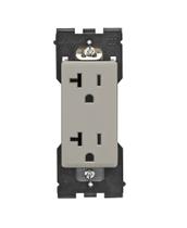 Outlet Leviton Renu, resistente a adulterações, 20A 125VAC, fumaça de madeira Outlet Leviton Renu, resistente a adulterações, 20A 125VAC, fumaça de madeira