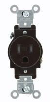 Outlet Leviton T5015 15A 125V Corpo estreito marrom Outlet Leviton T5015 15A 125V Corpo estreito marrom