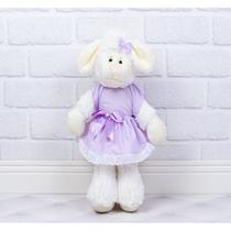 Ovelha fufy de pelucia 22 cm - vestido com lese